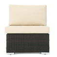 thumbnail image 4 of GDF Studio Avianna Outdoor Wicker Armless Club Chair with Cushions, Set of 2, Multibrown, Beige, 4 of 6