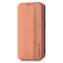 Dteck Flip Leather Wallet Case for iPhone 11 Pro Max Weave Pattern with Suction Cup Design Card Slots Kickstand Official Wallet Case For iPhone 11 Pro Max,Brown