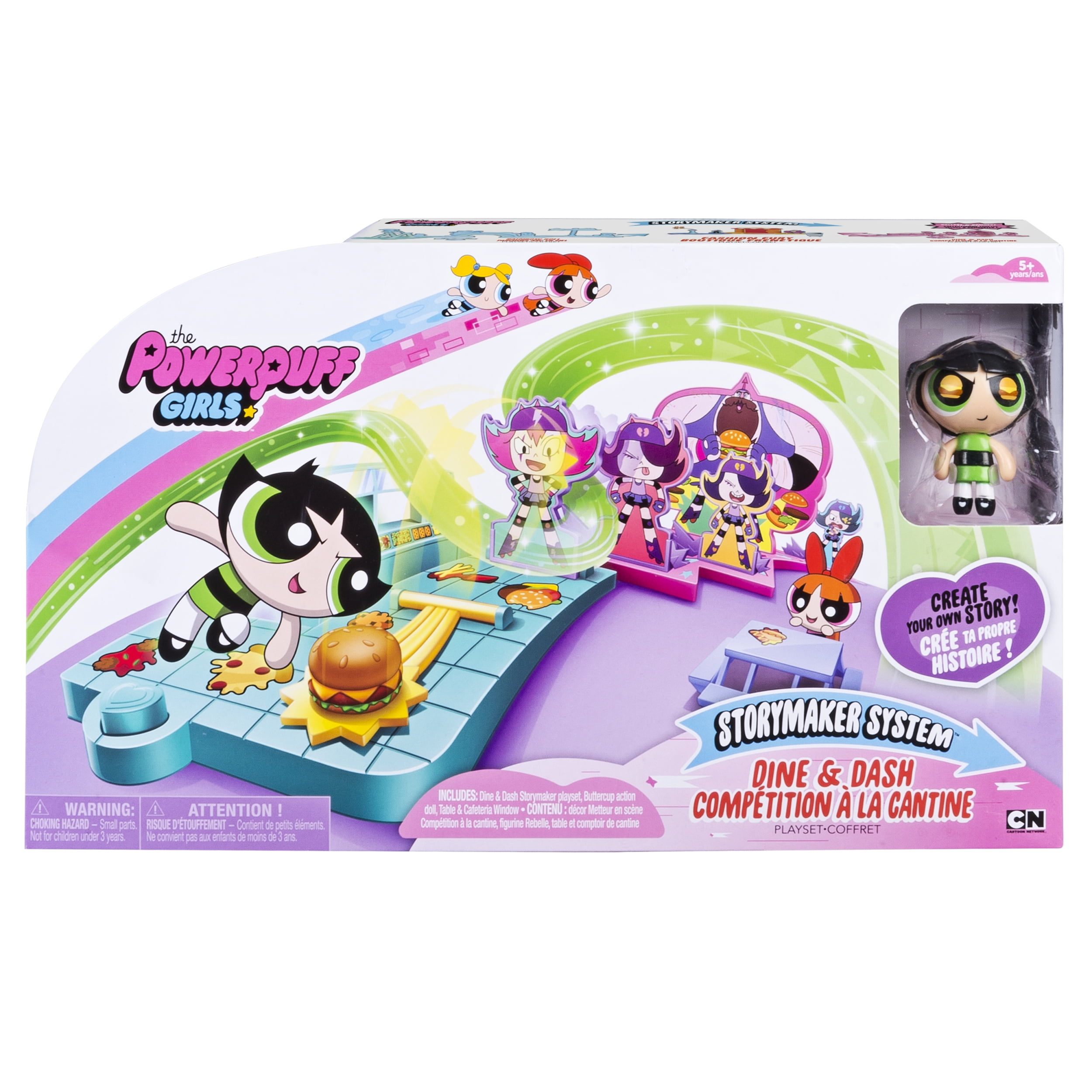 POWERPUFF GIRLS 2 IN 1 BUBBLES FLIP TO ACTION AND PRINCESS MORBUKS PLAYSETS 