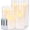 Pure White, variant on Homemory Gray Flickering Flameless Candles, Battery Operated Acrylic LED Pillar Candles with Remote Control and Timer, Set of 5