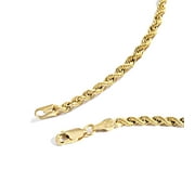 Jewelry Atelier Gold Chain Necklace Collection - 14K Solid Yellow Gold Filled Rope Chain Necklaces for Women and Men with Different Sizes (2.1mm, 2.7mm, or 3.8mm)