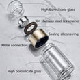 thumbnail image 3 of Infusifie Tea Infuser, 2025 New Glass Tea Infuser Bottle, Double Layer Stainless Steel Leakage Proof Glass Water Bottle with Infuser, Tea Flood Cup for Loose Leaf Tea (Rose Gold,350ml), 3 of 8