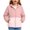 Pink -AA01, variant on Dwellite Girls Zip Up Hooded Jacket Lightweight Casual Summer Color Block Sun Jackets with Pockets 5-15 Years Light Blue 170