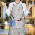 thumbnail image 6 of Princess Unicorn Butterfly Pattern Apron-Garden Aprons for Women with Pockets-Cotton Linen Waterproof Kitchen Cooking Gardening Aprons Adjustable for Kitchen,Cooking,BBQ and Salon 33x27 Inch, 6 of 7