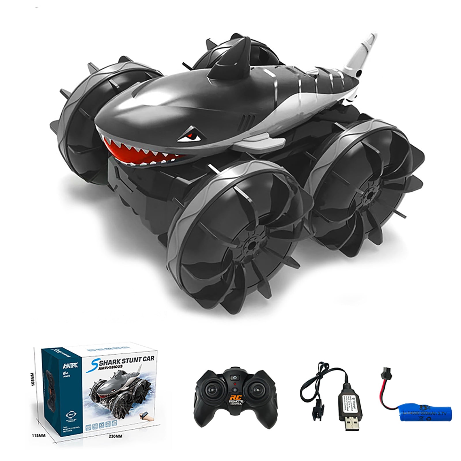 Grey High Speed Off Road Remote Control Vehicle With 4 Wheel Drive And Waterproof Hull For Pools