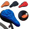 thumbnail image 4 of Funda de cojín para sillín de bicicleta de montaña transpirable, suave y gruesa, para bicicleta de carretera, con esponja 3D de polímero, color azul, 4 of 5