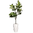 thumbnail image 1 of Artificial Faux Fig Tree 82.5" Large Fake Plant with Planter, 1 of 1