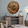 thumbnail image 3 of THE GEARS CLOCK Wall Clock with Real Moving Gears BE-LI_ 26 in Round Brown, 3 of 12