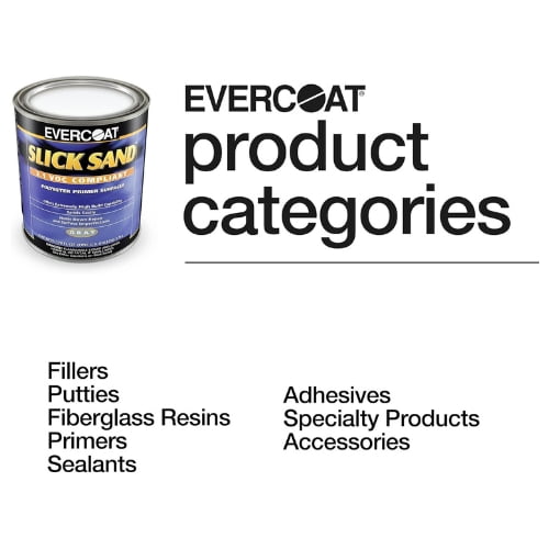 Fibre glass Evercoat SLICK SAND 100709 Extra High-Build Polyester Primer Surfacer, 1 gal Round Can, Gray