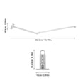 thumbnail image 2 of RUNROTOO 1 Set Window Crank Hardware Stainless Steel Silver for Office Use Manual Operation, 2 of 8