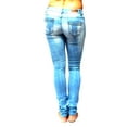 thumbnail image 3 of JACK DAVID Light Blue Womens Denim Stretch Jeans Destroy Skinny Leg Ripped Distressed Pants, 3 of 4