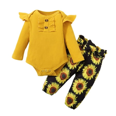 

Pimfylm Baby Baby Girls Top and Pant Set Set Pullover Sweatshirt Pants Warm Clothes Sets for Girls 100