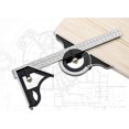 thumbnail image 5 of Jinsinto Combination Squares Set, Angle Finder with Adjustable Angle, Stainless Steel and Zinc Alloy Woodworking Engineer Multifunctional Measuring Tool, (300mm), 5 of 5