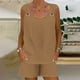 thumbnail image 4 of Camisola Tops para las Mujeres Cuello en V sin Mangas con Pantalones de Bolsillo, Pantalones de Mujer Casual para Primavera Verano, 4 of 7