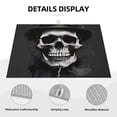 thumbnail image 3 of Yiaed Black White Hat Skull Print Highly Absorbent Microfiber Kitchen Counter Mat, Dish Drying Pad for Dishes, Utensils, Pots and Pans, Large 18" x 24", 3 of 7