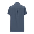 thumbnail image 5 of Womens Button Down Shirts Cotton Linen Long Sleeve Dress Shirts Casual Summer Tops Work Blouses with Pockets, 5 of 5