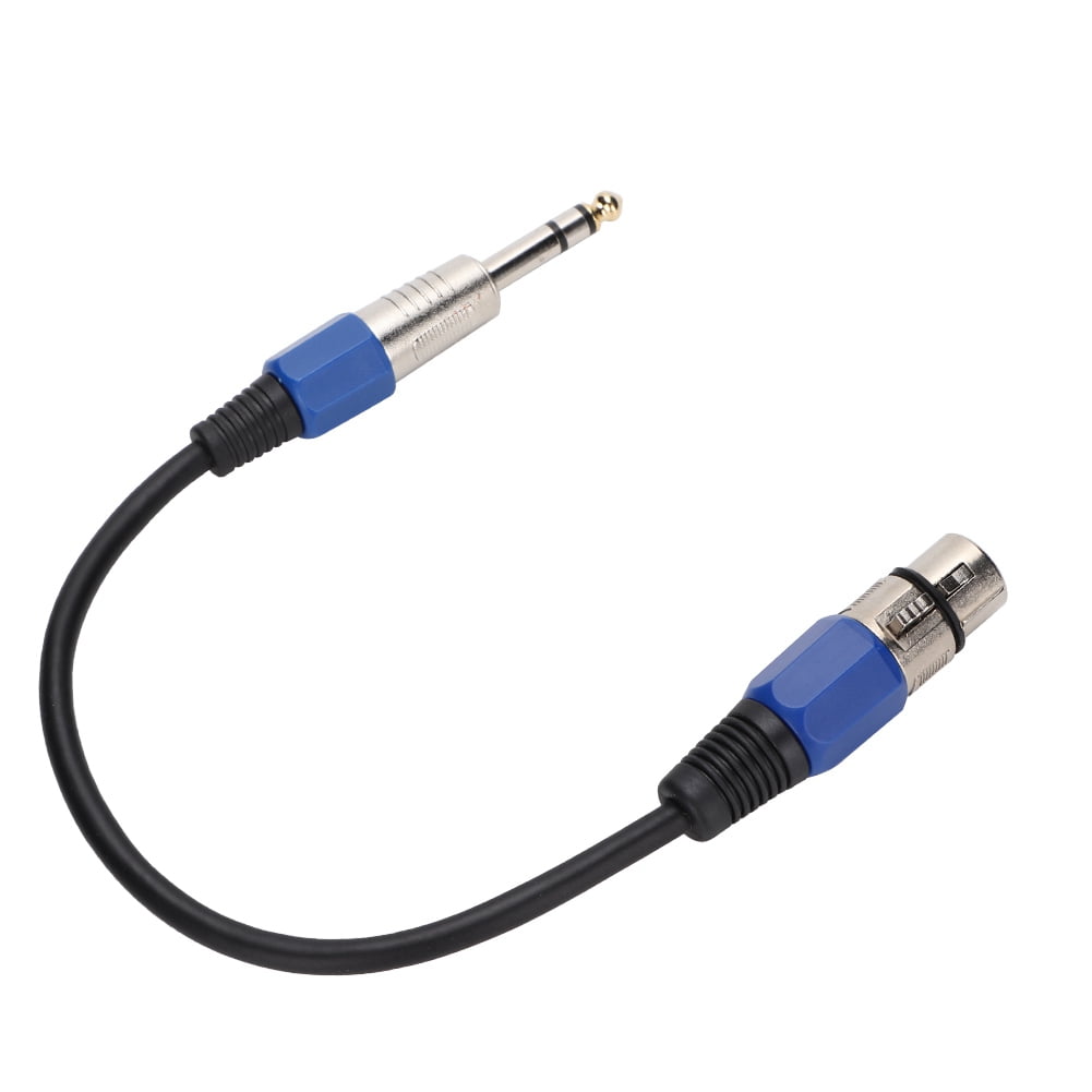 Fdit 6.35mm Male to XLR Male Plug Audio Mono Track Cable for Microphone