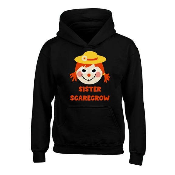 Awkward Styles Halloween Hoodies for Girls for Kids Sister Scarecrow Hooded Youth Sweatshirt
