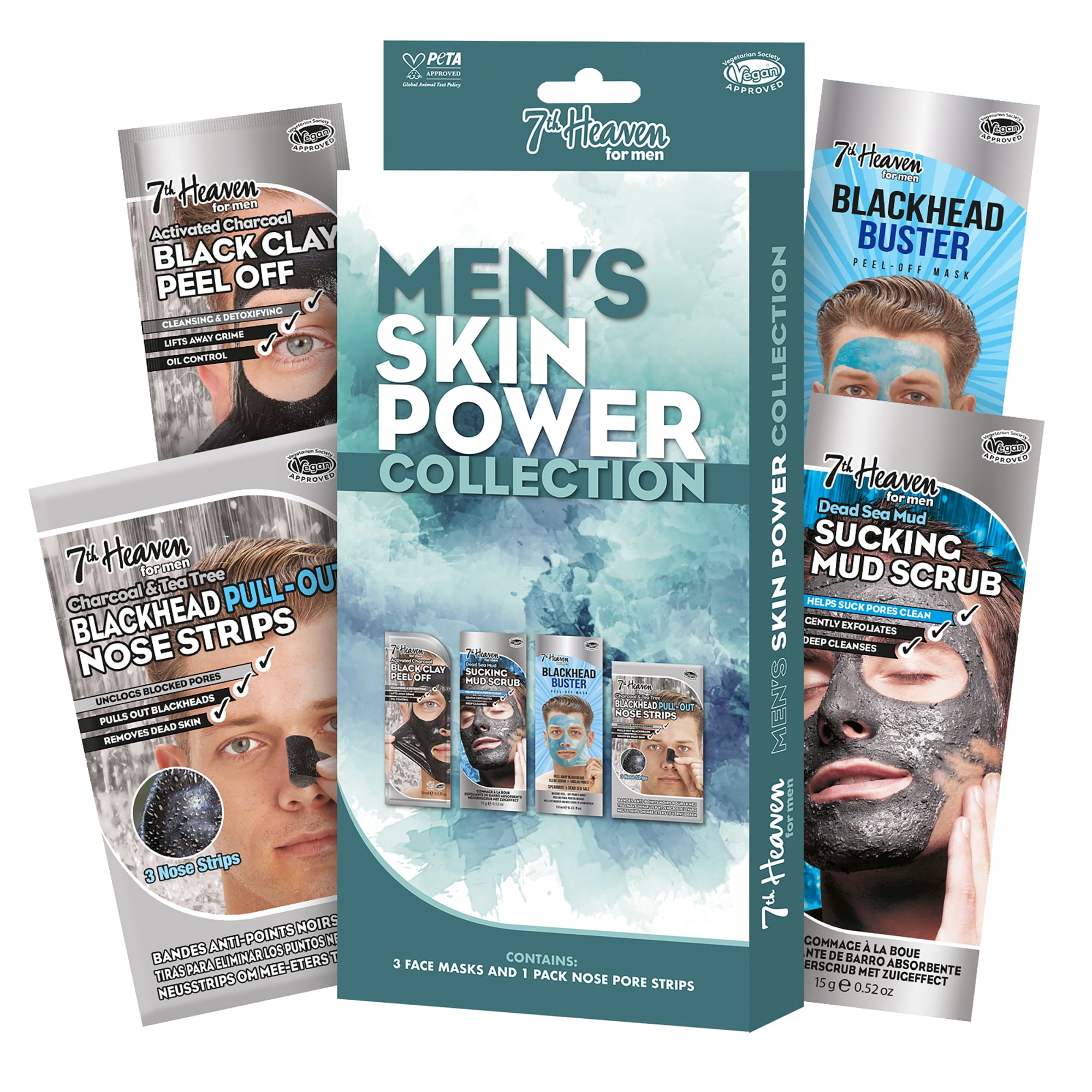 Mens Skin Power Face Mask Collection by 7th Heaven for Men - 3 Pc