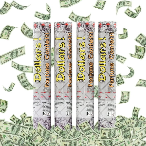 VICKYPOP Confetti Cannon Creative Small Size Dollar Bill Confetti Poppers Suitable for Business Signing, Opening Activities, Promotion and Salary Increase Celebration, Holiday or Birthday Party
