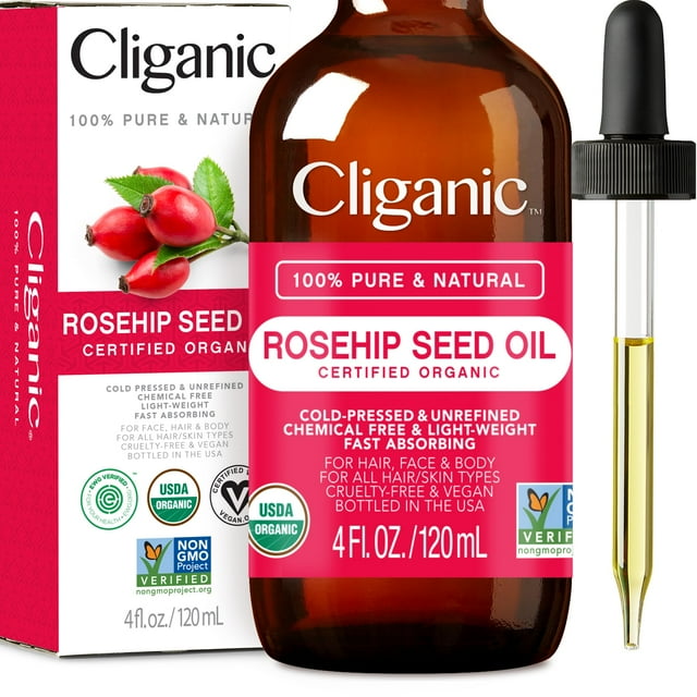 Carrier Oil Cliganic Aceite orgánico de semillas de rosa mosqueta 100 ml