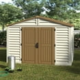 thumbnail image 5 of DuraMax 10.5ft x 10.5 ft Woodbridge Plus Plastic Vinyl Shed w/ Foundation Kit & Window, 5 of 20