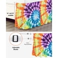 thumbnail image 3 of Abstract Rainbow Bed Skirt Queen Size 16" Drop Modern Blue Purple Orange Green Marble Ruffled Wrap Around Bed Skirts Adjustable Elastic Bedskirt Dust Ruffle for Queen Size Bed, 3 of 7