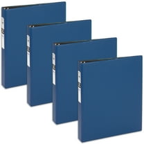 Avery Economy 3 Ring Binder, 1 inch Round Rings, 4 Blue Binders (03300)