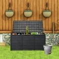 thumbnail image 6 of VINGLI Upgraded 75 Gallon Outdoor Storage Box, Lockable Plastic Storage Containers with Lid, Patio Deck Box Furniture for Garden, Pool, Balcony, Yard (Full Black), 6 of 7