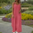 thumbnail image 2 of gakvbuo Baggy Overalls For Women Loose Wide Leg Jumpsuits With Pockets Dressy Casual Summer Breathable Solid Color Outwear Oversized Rompers Long Cargo Pants Rompers Vacation Outfits, 2 of 7