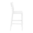 thumbnail image 4 of Luxury Commercial Living 44.5" White Glossy Outdoor Patio Bar Stool, 4 of 9
