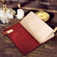 thumbnail image 3 of Refillable Journal Vintage Leather Traveler Notebook Diary Lined Paper Set for Man/Women/Travelers/Artist with 3 Inner + Pen + Penholder + Clip + Travel stickers + Card Pocket, 3 of 6