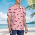 thumbnail image 5 of Balery Dachshund Dog Puppy Print Men's Hawaiian Shirts Short Sleeve Beach Shirt Relaxed Fit Vacation Button Down Shirts-Small, 5 of 9
