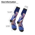 thumbnail image 2 of KLL Night Sky Winged French Bulldog Print Cool Socks Men's Women's Crew Socks Funny Crazy Novelty Stockings, 2 of 6