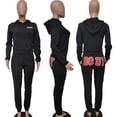 thumbnail image 3 of Akmipoem Women 2 Piece Outfits Tracksuit Crop Hoodie Jogger Sweatsuit Jogging Sets, 3 of 6