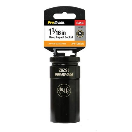 

Pro-Grade 16262 0.75 Drive x 1.06 in. 6 Point Deep Impact Socket