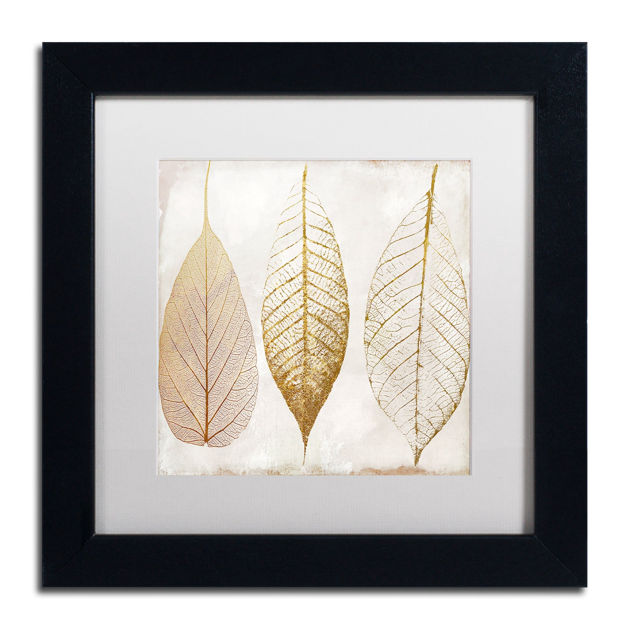 Trademark Fine Art "Fallen Gold II" Canvas Art by Color Bakery, White Matte, Black Frame