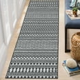 thumbnail image 2 of Senfot 2x6 Large Geometric Bohemian Area Rug Machine Washable Farmhouse Accent Throw Carpet Non-Slip for Living Room Bedroom Hallway Black, 2 of 8