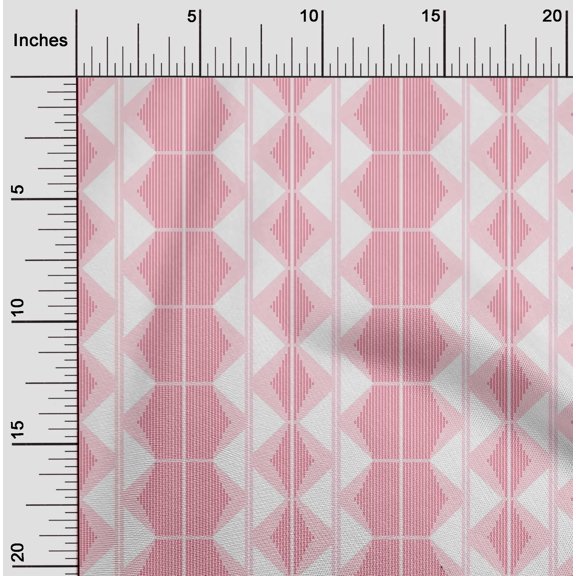 oneOone Organic Cotton Voile Fabric Triangle & Hexagon Geometric Decor Fabric Printed BTY 42 Inch Wide