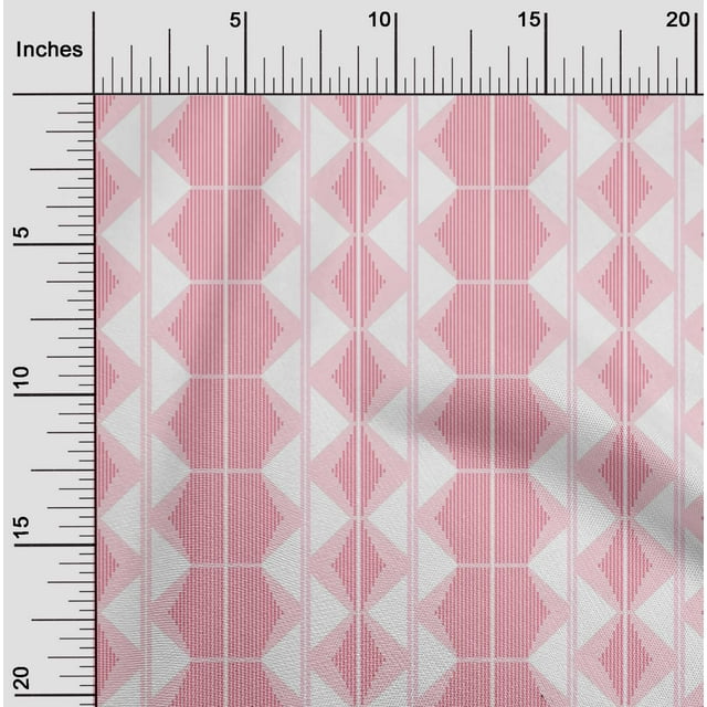 oneOone Polyester Lycra Fabric Triangle & Hexagon Geometric Print Fabric BTY 56 Inch Wide