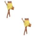 thumbnail image 2 of Faldas de playa de verano Sonducket para niñas transpirables bohemias plegables Amarillo 2Conjunto, 2 of 6