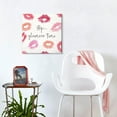 thumbnail image 6 of HFDF Pk Preppy Wall Decor Red Lip Canvas Wall Art Sexy Lips Patg spirational Quote Wall Art Kiss Posters for Bedroom Bathroom Makeup Room Decor 10x8inch Unframed, 6 of 6