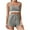 Gray, variant on Womens Fleece 2 Piece Pajamas Set Fuzzy Padded Bras Cami Tops Shorts Flannel Sleeveless Sleepwear, M