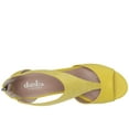 thumbnail image 4 of Charles David Gallo Sunshine Yellow Low Cork Wedge Open Toe T-strap Sandals (Sunshine Yellow, 7), 4 of 6