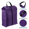 thumbnail image 3 of Uxcell Shoe Bags for Travel, Portable Shoe Bag with Zipper for Travel, Purple 4 Pack, 3 of 5