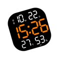 thumbnail image 3 of maskred Digital Wall Clock Temp Date Week Adjustable Display Large Screen Brightness Orange 28 x 28 x 3cm, 3 of 6