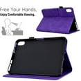 thumbnail image 6 of SaniMore Wallet Case for iPad Mini 6th Generation 8.3" 2021, Auto Sleep/Wake, PU Leather Magnetic Cover Built-in Pencil Holder 2 Card Slots & Folding Kickstand Full Body Protective Shell, Purple, 6 of 7