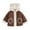 Brown, variant on Esaierr 9 Months-6 Years Boys Girls Hooded Cotton Coats Jacket for Baby Kids,Fleece Buttons Warm Tops Jacket,Fall Winter Puffer Cotton Outerwear