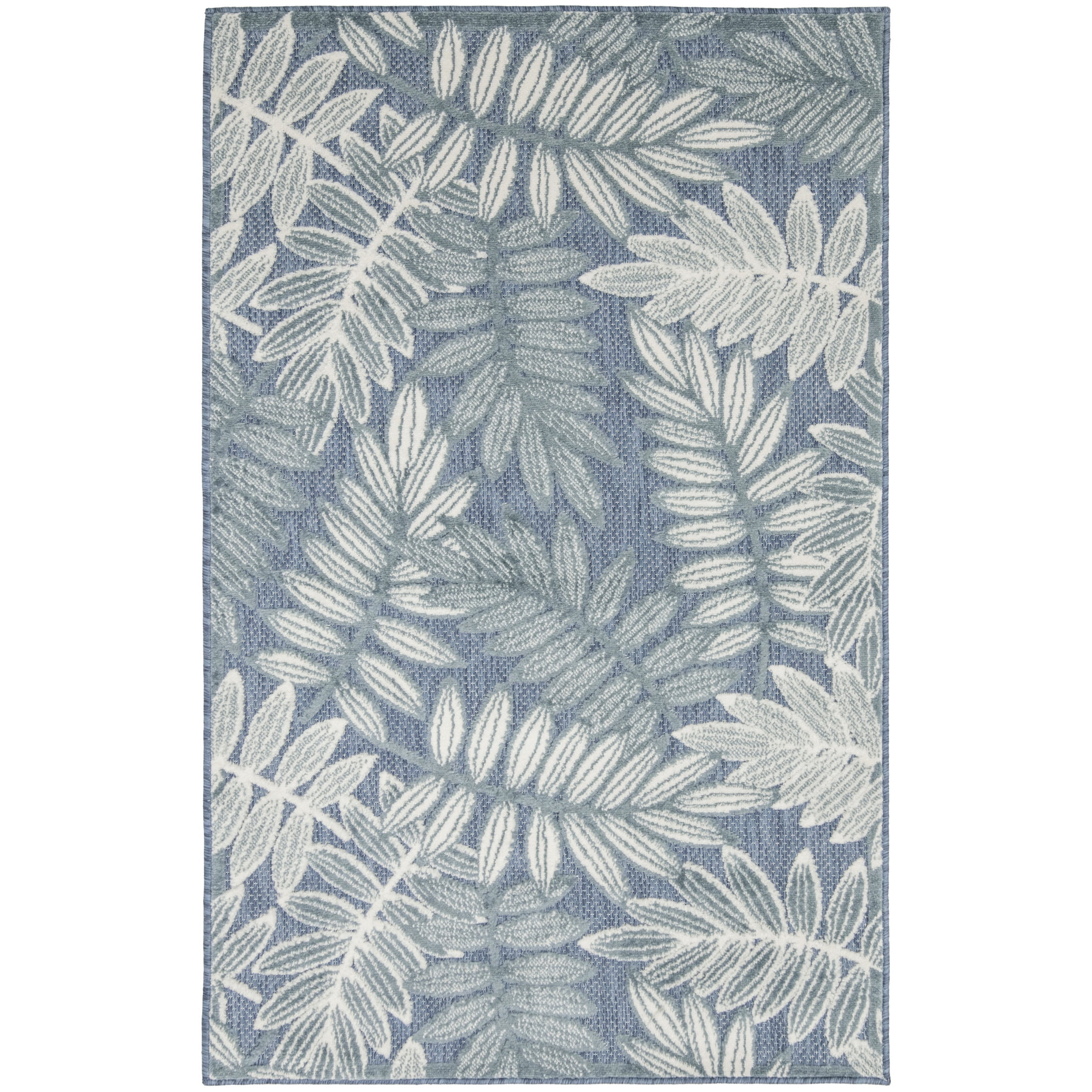 Nourison Aloha 2'8" x 4' Blue Modern Rug