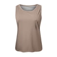 thumbnail image 3 of Women's Summer Solid Color Sleeveless Vest T-Shirt Polyester, O-Neck, Baggy Loose Fit, for Casual Occasions, Multiple Sizes, 3 of 3